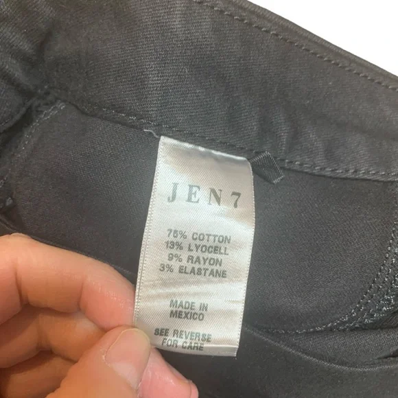 Jen7 by 7 For All Mankind Mid-Rise Stretch Coated Straight Ankle Women’s Size 16 - Picture 12 of 13